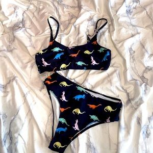 dino bathing suit, medium